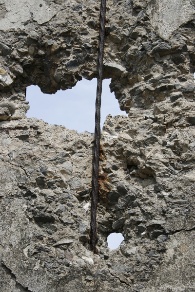 shell holes and time have worn the wall through : Philippines : JonPargas